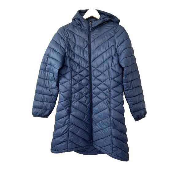 Womens ZeroXposur Kate Packable Puffer Jacket M Blue Midweight Winter Warm Coat - Picture 1 of 14